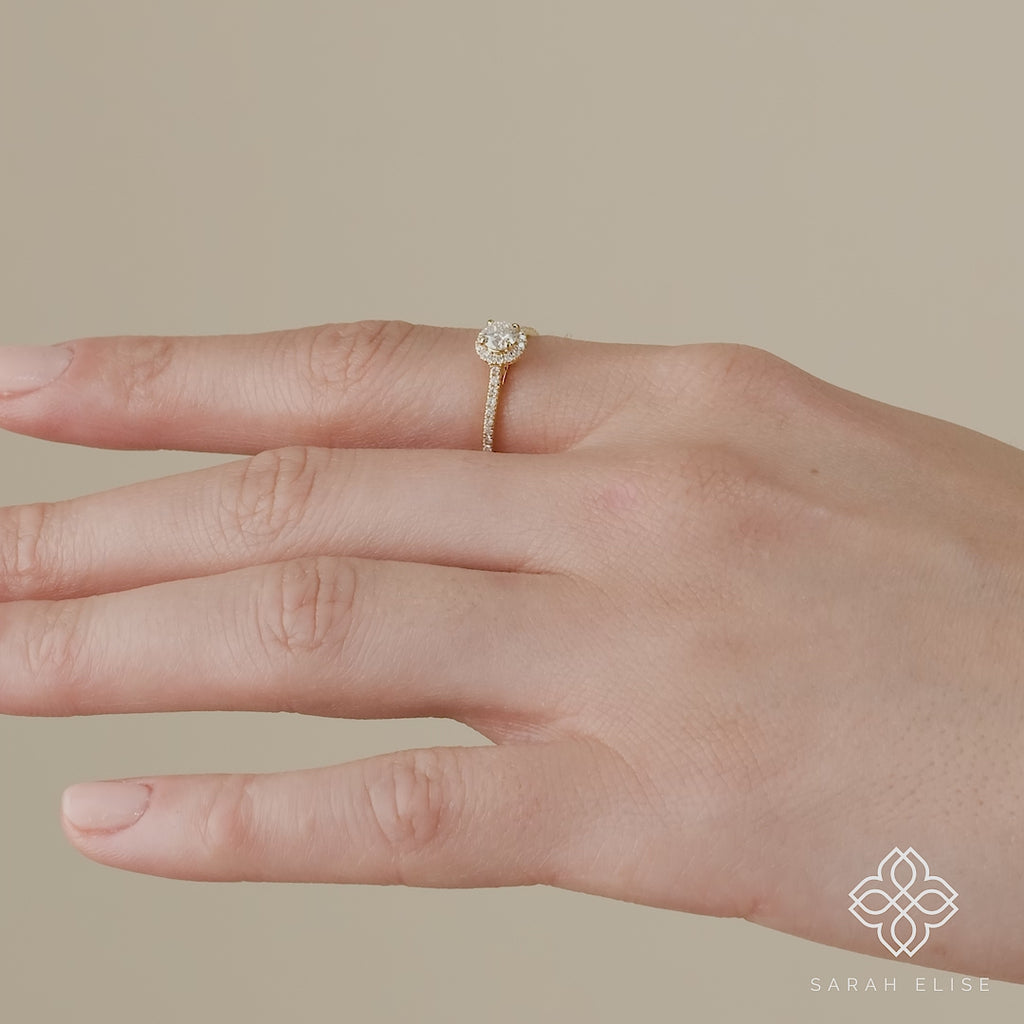 ethically sourced april birthstone white diamond ring