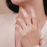 Moonstone and Diamond Engagement Ring, Claire