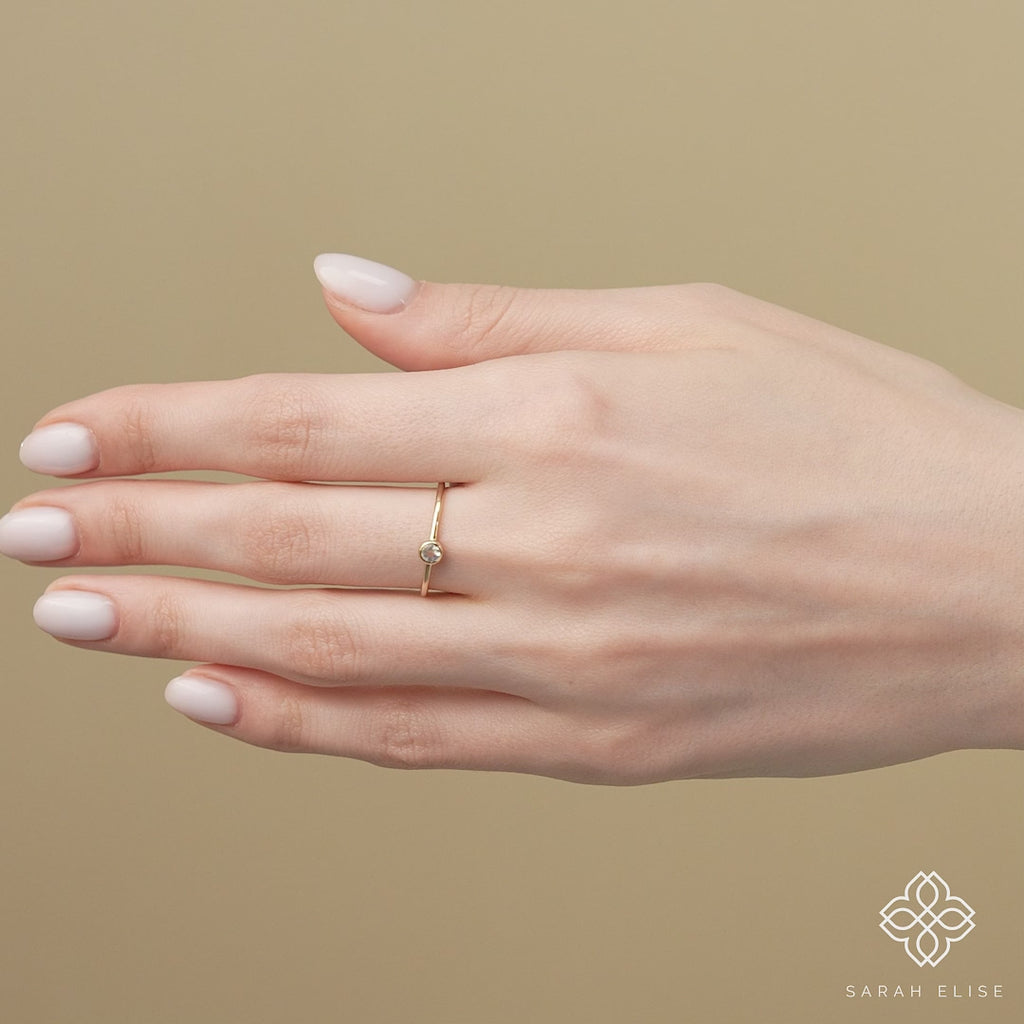 handcrafted in solid gold march birthday ring gift