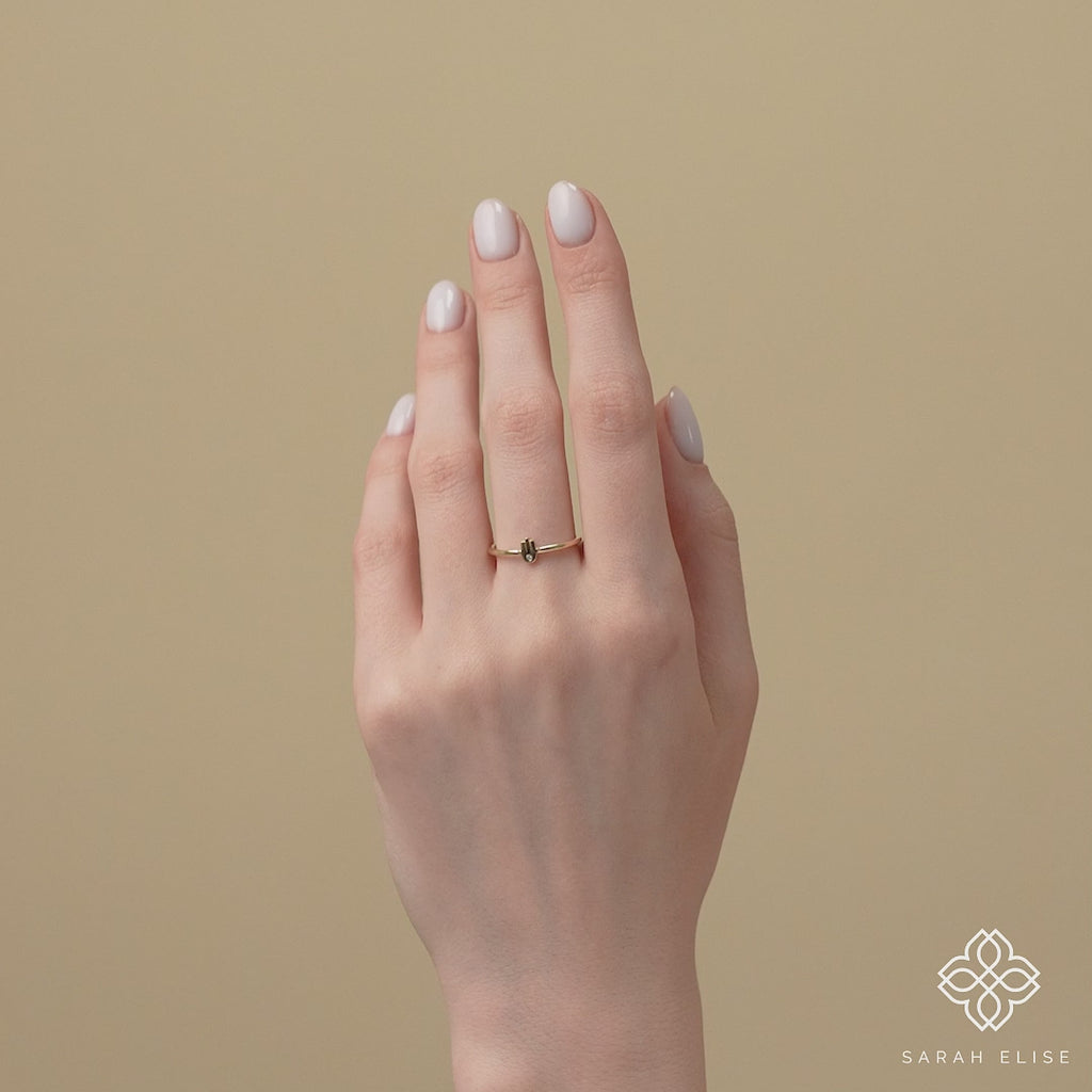 minimalistic design hamsa hand band