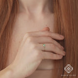 handmade green gemstone ring