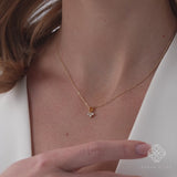 Pear Citrine and Diamond Cluster Necklace, Caelisaria