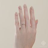 dainty diamond nesting band for wedding ring stack 