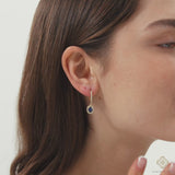 Lab Grown Sapphire and Diamond Drop Earrings, Eska