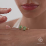 Natural Emerald Pavé Stud Earrings, Gita