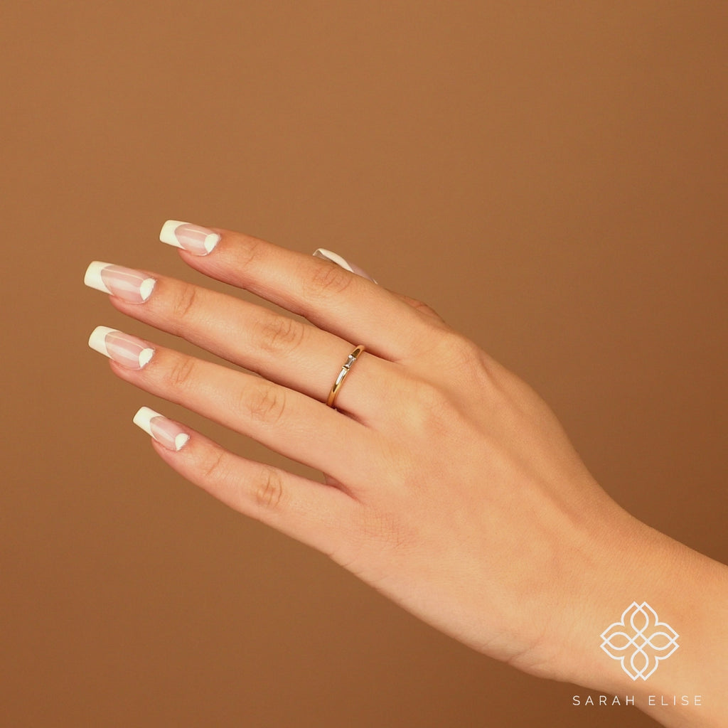 ethically sourced stackable diamond band 