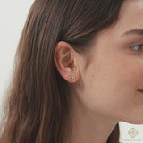 Diamond Four Leaf Clover Studs, Lavinia