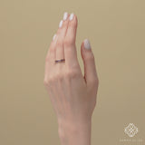 minimalistic design amethyst bands