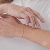 Emerald Cut Lab Diamond Station Bracelet, Evaloria