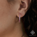 ethically sourced september birthstone huggie