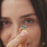 Three Stone Blue Topaz Cocktail Ring, Maelis