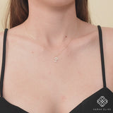 minimalist natural diamond om pendant with solid gold necklace for her