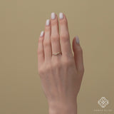 handmade white diamond nesting band