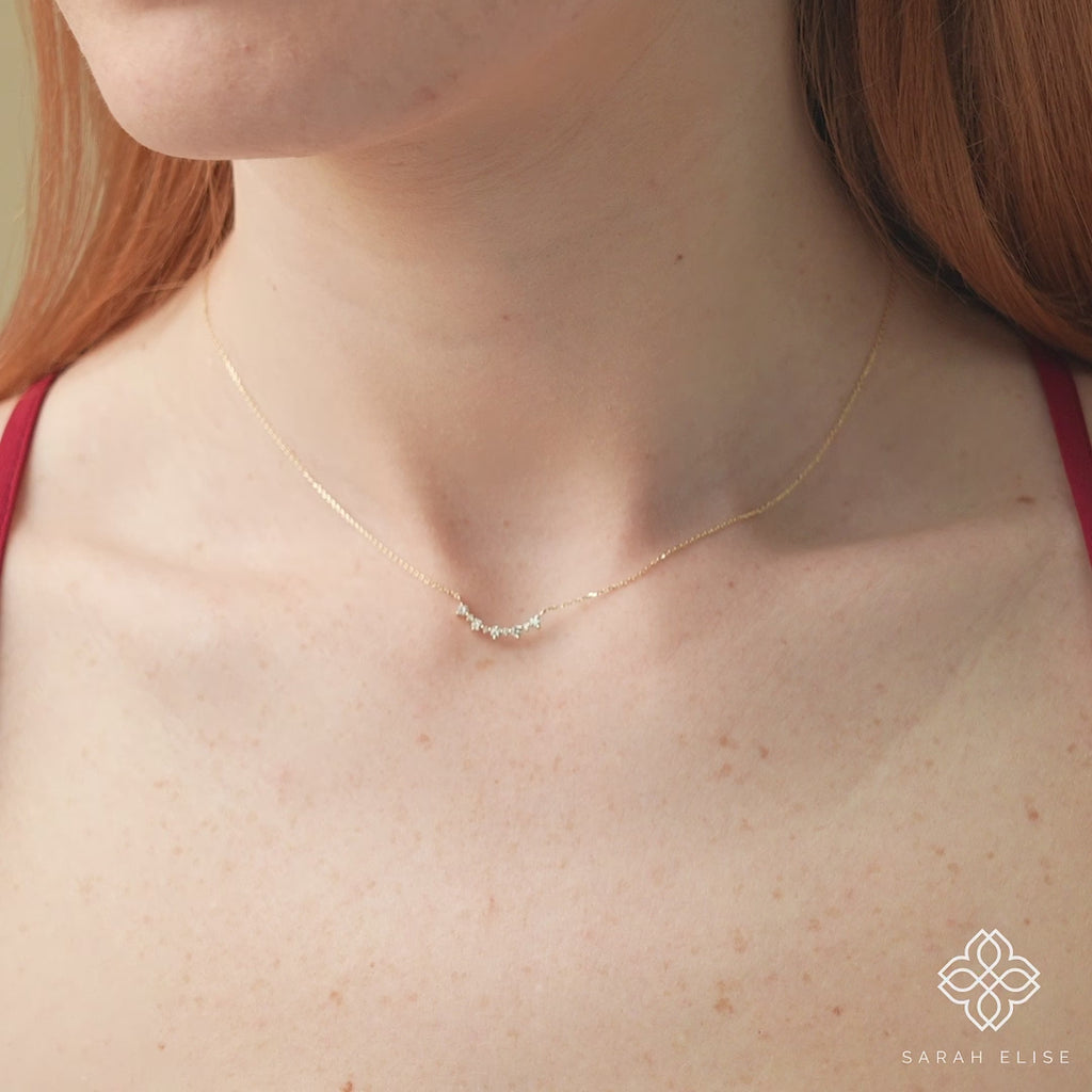 dainty diamond bar april birthstone necklace for her