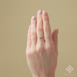 handmade nesting ring with natural diamonds