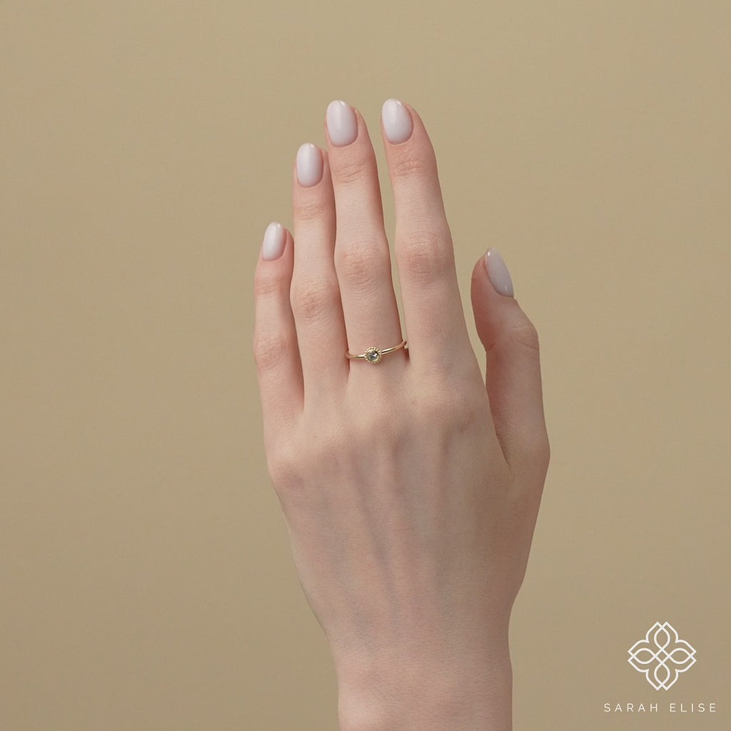 natural light blue gemstone band