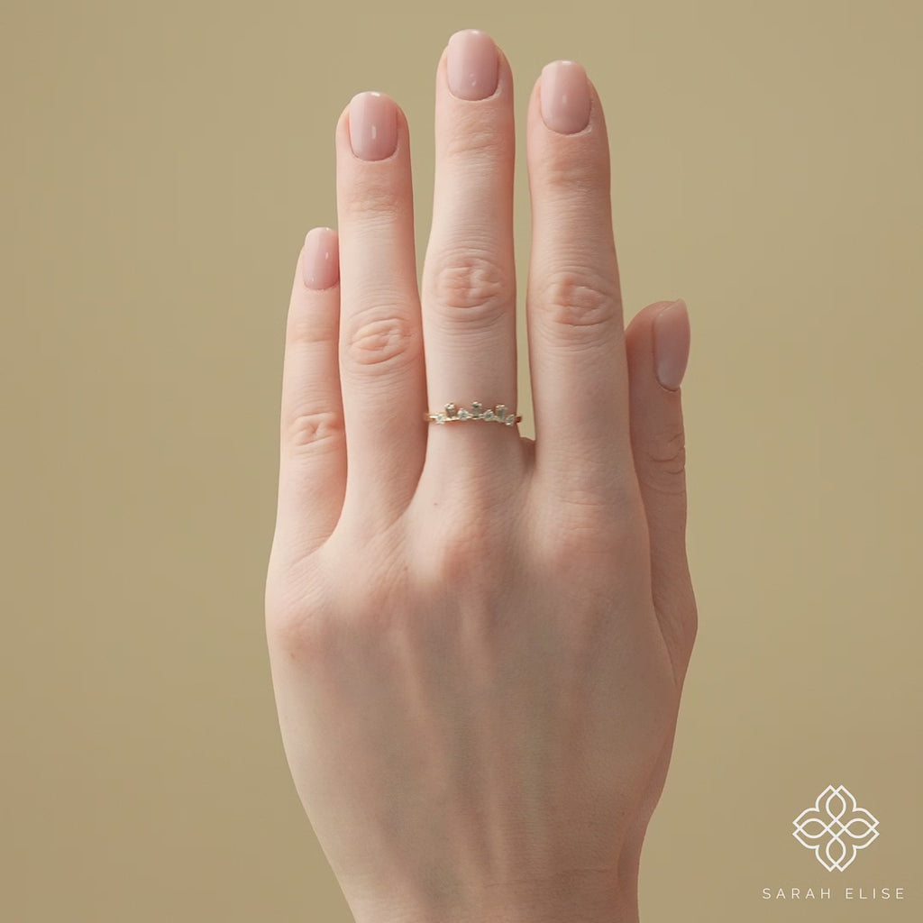 nested ring with white diamond