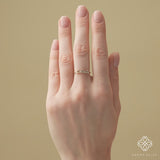 nested ring with white diamond