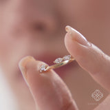 Marquise Diamond Open Cuff Ring, Kym