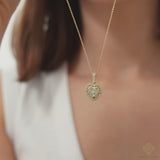 Pave Diamond Heart Pendant, Fenella