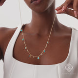 Mixed Shape Turquoise Necklace, Calyra