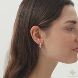 Diamond Pave Oval Hoops, Ianthe