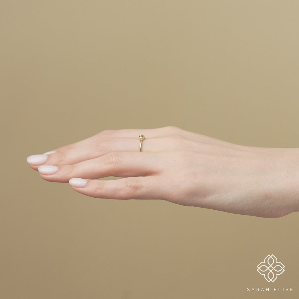 natural green gem band