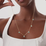Turquoise Flower Station Necklace, Velisse