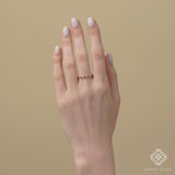 dainty gold full eternity wedding band