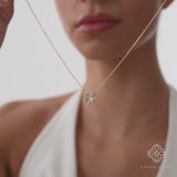Lab Grown Diamond Clover Necklace, Sura