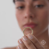 Gold Textured Stackable Ring, Zynna