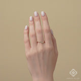 dainty minimalist design natural diamond band