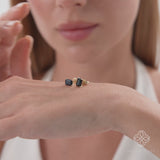 Natural Blue Sapphire Octagon Stud Earrings, Lexa