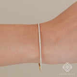 dainty and delicate diamond half eternity bracelet