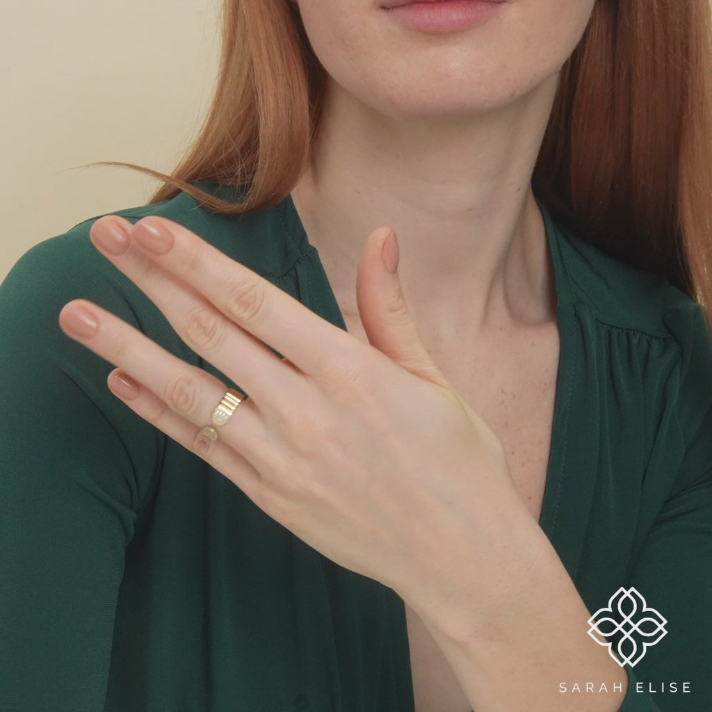 april birthstone diamond cuff band