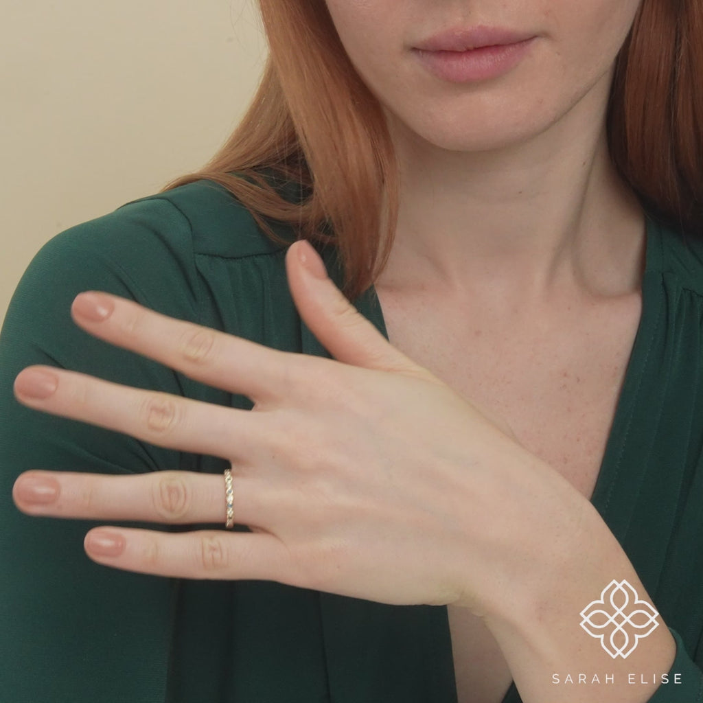 bezel setting minimalistic style full eternity ring 