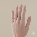 minimalistic diamond nested ring