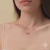 Baguette citrine november gemstone pendant