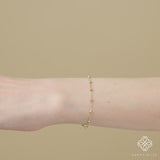 Thin gold bead chain bracelet for a touch of everyday elegance
