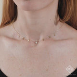 dainty multiple star hanging charm necklace in solid gold for her