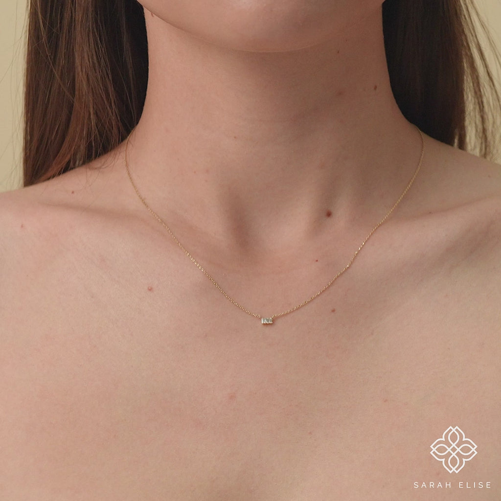 ethically sourced four diamond pendant necklace