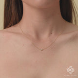 ethically sourced four diamond pendant necklace