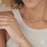 14k solid gold diamond tennis bracelet