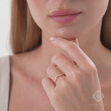 Solid Gold Curved Bar Ring, Yori