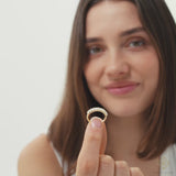 Lab Grown Oval Diamond Wedding Ring, Vesper