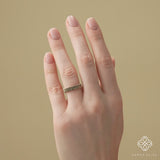 natural black diamond gold band