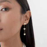 Mother of Pearl Heart Dangle Earrings, Zhuri