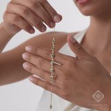 Heart Cut Lab Grown Emerald Bracelet, Thessira