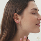 Pave Diamond Huggies, Zinnia