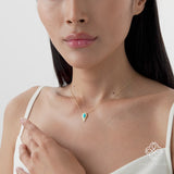 Oval Turquoise Gemstone Necklace, Calithea